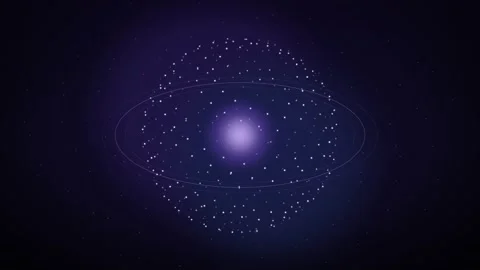 Machine Learning Nebula Sphere Particles Ripple Background 動画素材 344056917