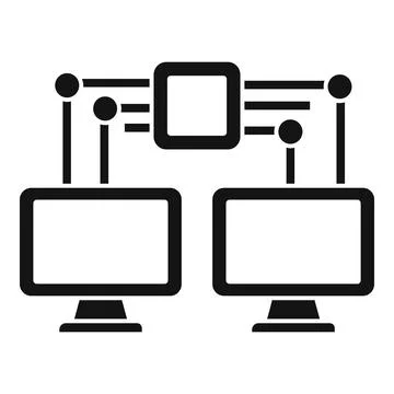 Machine learning network icon, simple style イラスト素材