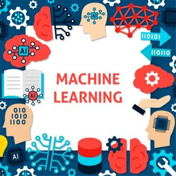 Machine Learning Paper Template Illustrazione stock