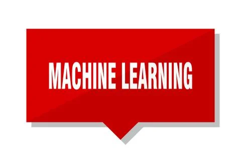 Machine learning red tag Illustrazione stock