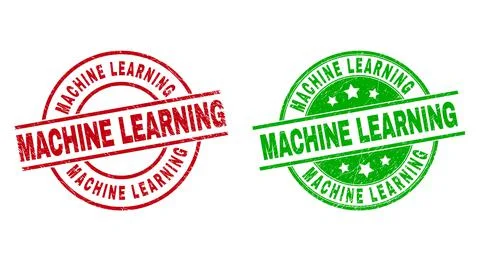 MACHINE LEARNING Round Watermarks with Unclean Surface Stock Illustration