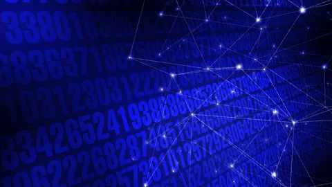 Machine learning science algorithm and power of numerical data for connected Stock Footage 271177099