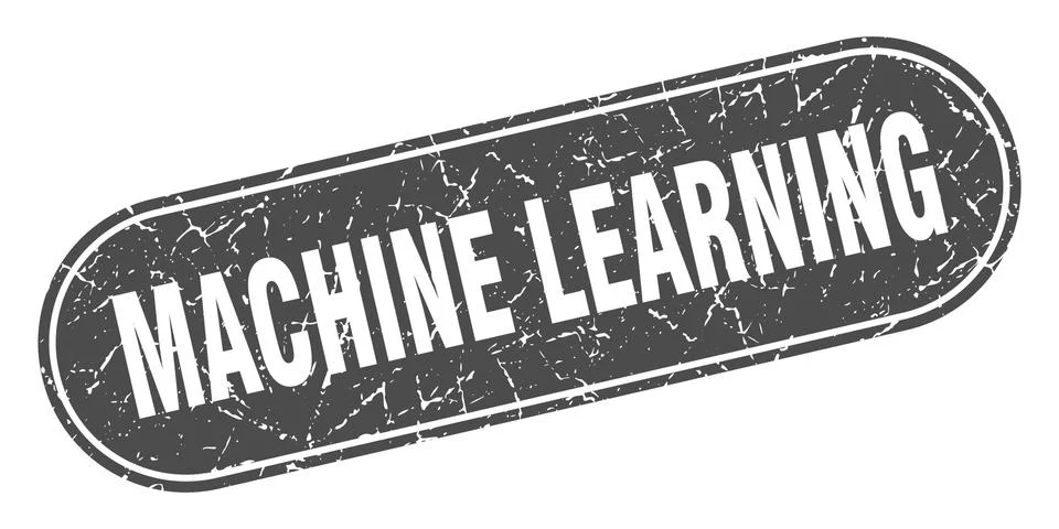 Machine learning sign. machine learning grunge black stamp. Label Stock Illustration
