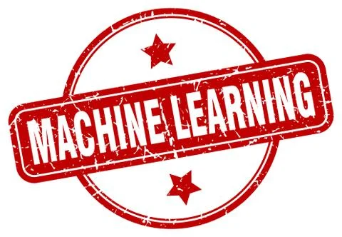 Machine learning stamp. machine learning round vintage grunge sign. machine l Stock Illustration