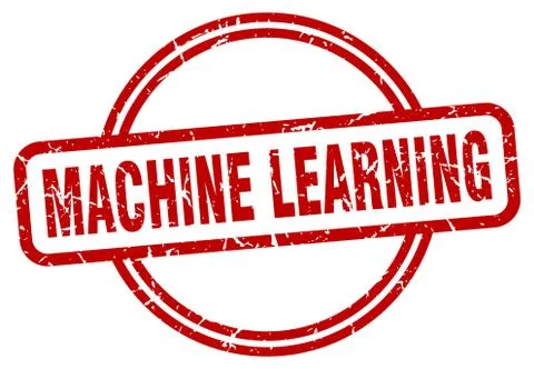 Machine learning stamp. machine learning round vintage grunge sign. machine l Stock Illustration