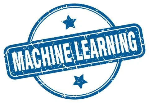 Machine learning stamp. machine learning round vintage grunge sign. machine l Stock Illustration