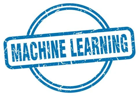 Machine learning stamp. machine learning round vintage grunge sign. machine l Stock Illustration