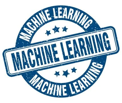 Machine learning stamp. machine learning label. round grunge sign Illustrazione stock