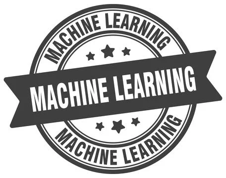 Machine learning stamp. machine learning label on transparent background. r.. 스톡 일러스트