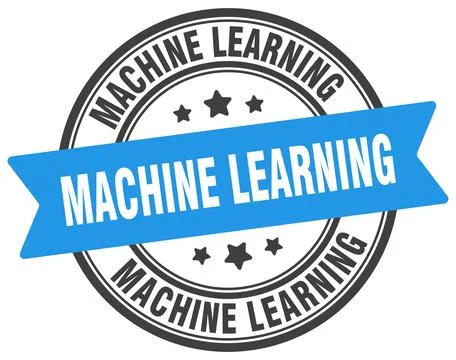 Machine learning stamp. machine learning label on transparent background. r.. 스톡 일러스트