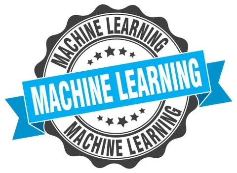Machine learning stamp. sign. seal Stock Illustration