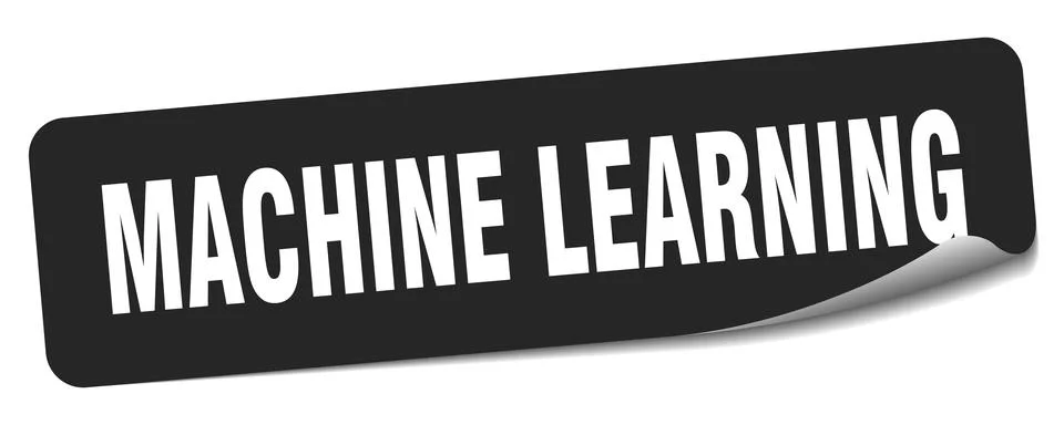 Machine learning sticker. machine learning label Illustrazione stock