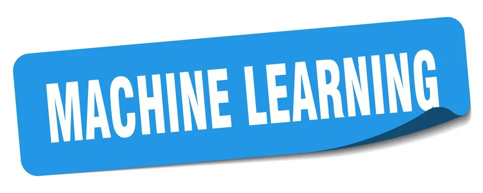 Machine learning sticker. machine learning label Illustrazione stock