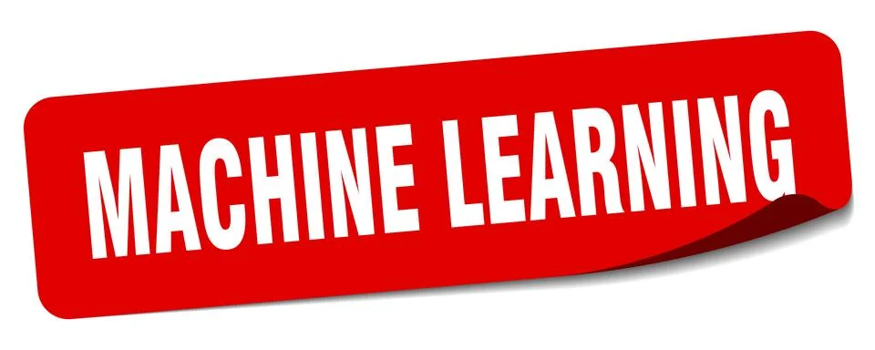 Machine learning sticker. machine learning label Stock Illustration