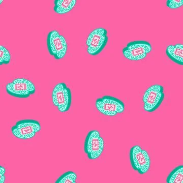 Machine learning symbol isometric icon seamless pattern Stock Illustration