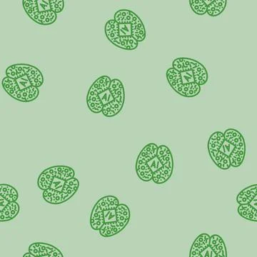 Machine learning symbol line vector seamless pattern イラスト素材