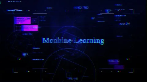 Machine Learning Tech and AI based on current global search trends Stock Footage 319480208