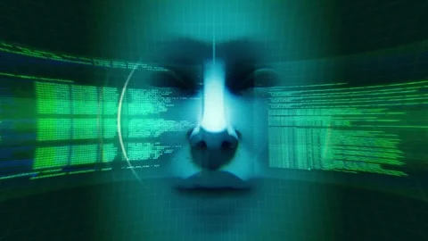 Machine Learning Tech Screen Stock Footage 273320209