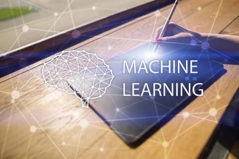 Machine learning technology and artificial intelligence in modern manufacturing. 写真素材