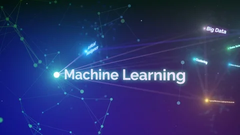 Machine learning technology background Stock Footage 98996745