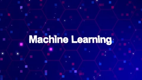 Machine Learning text animation with background Stock-Footage 260209735