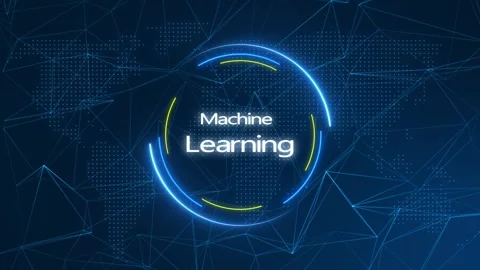 Machine Learning Text Effect Technology Background Stock Footage 262598830