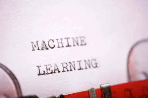 Machine learning text Stock Photos