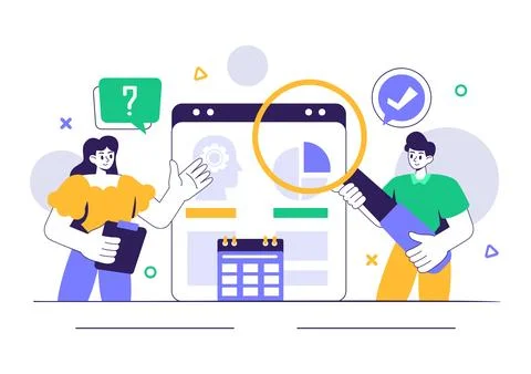 Machine Learning Vector Illustration featuring Artificial Intelligence Jobs.. Stock Illustration