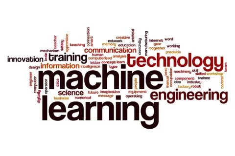 Machine learning word cloud Stock Illustration