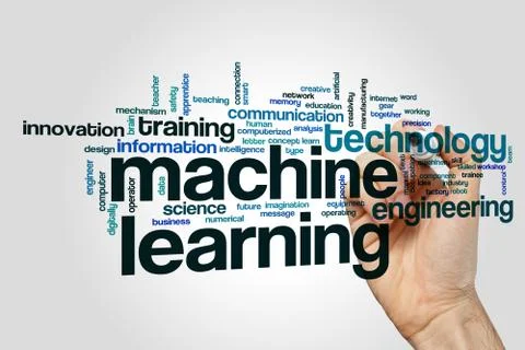 Machine learning word cloud Stock Illustration