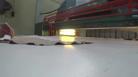 Machine In The Leather Industry 2 Stock Footage 141455783