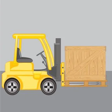 Machine for loading  loads box Stock Illustration