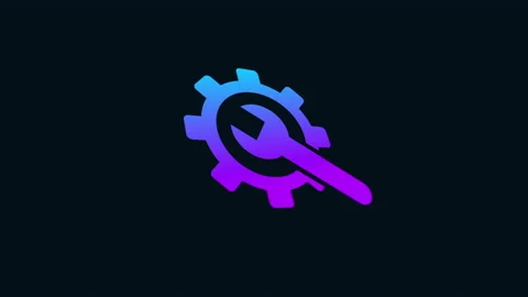 Machine Maintenance icon animation. gradient color Stock Footage 169834743