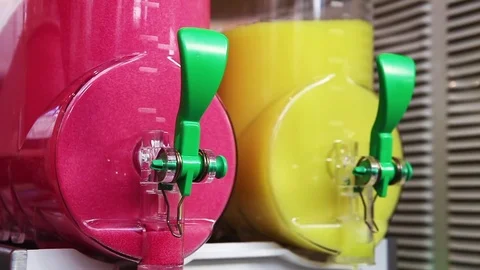 Machine for making ice slushy drinks Stock Footage 83372364