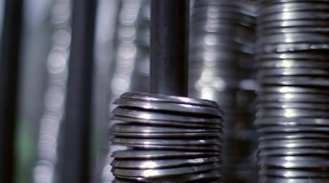 Machine making sheet metal molds Stock Footage 62466268