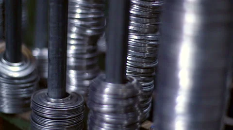 Machine making sheet metal molds Stock Footage 62470590