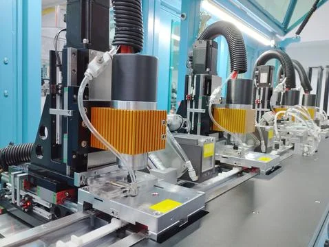 Machine for making smartcard or simcard. Stock Photos