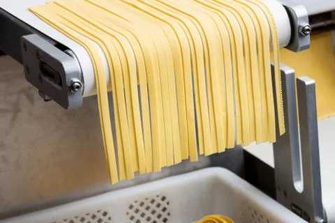 Machine for making tagliatelle pasta Stock Photos