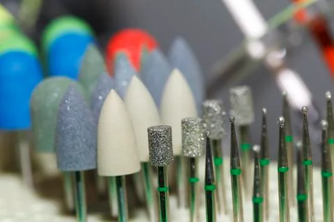 Machine, manicure, tips, pedicure Stock Photos