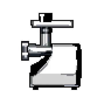 Machine meat grinder game pixel art vector illustration Stockillustratie