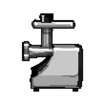 Machine meat grinder pixel art vector illustration Illustrazione stock