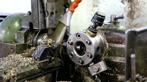 Machine Metal drilling water Stock Footage 68078688