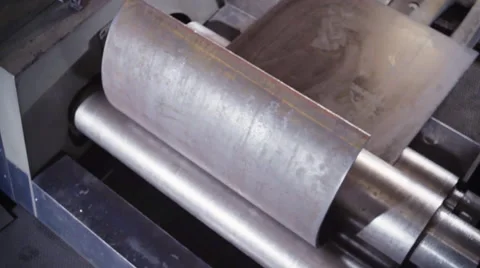 Machine metal rollers Stock Footage 49624576