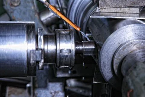 Machine with metal-working coolant Stock Photos