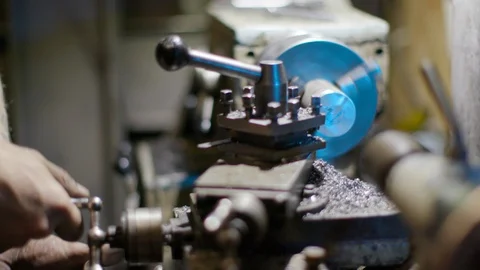 The machine for metal working Stock Footage 120608870