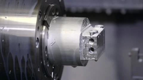 Machine milling an object with precision Stock Footage 60443055