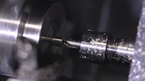 Machine milling an object with precision Stock Footage 60443111