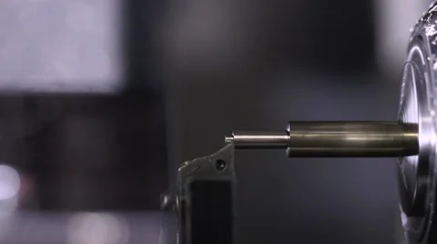 Machine milling an object with precision Stock Footage 60443124