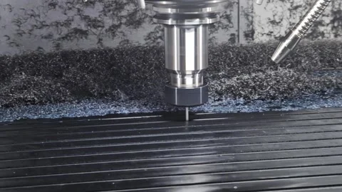 A machine is milling a piece of metal. Hyperlapse Video stock 328480302
