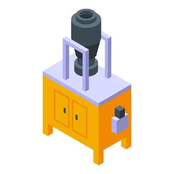 Machine mixer icon isometric vector. Cement industry Illustrazione stock